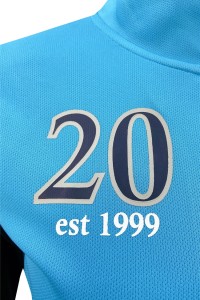 Tailor-made colorblock zipper half chest Polo design hot stamping logo mesh fabric Slim fit Slim waist Functional sweatshirt design company W220 detail view-6